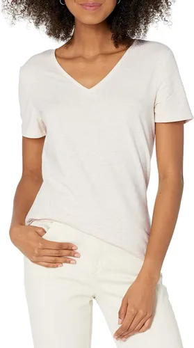 Miniatura 2 de Tienda Essentials - Camiseta de manga corta con cuello en V para mujer, ajuste clásico, paquete de varias