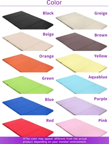 Miniatura 7 de KaRaDaStyle - Tapete de gimnasia plegable y estirable de 71"x39"x2", para entrenamiento muscular, para niños, barra horizontal de juego, tapete