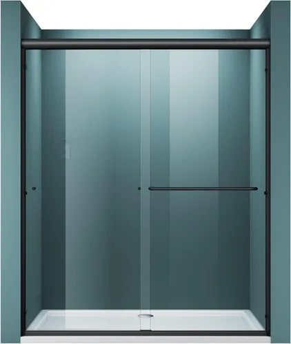 Miniatura 15 de Puerta de regadera corrediza semi-sin marco ELEGANT 60 pulgadas de ancho x 72 pulgadas de alto, puerta de regadera para baño con vidrio transparente