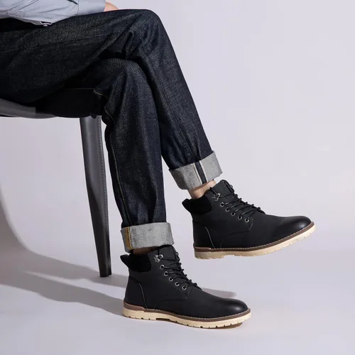 Miniatura 7 de Vostey Botas de senderismo impermeables para hombre, botas chukka casuales para hombres