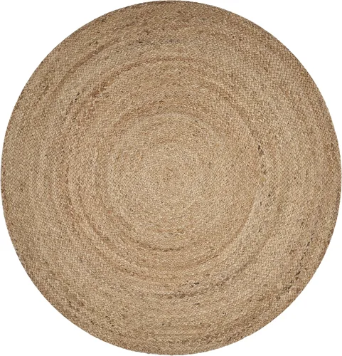 Miniatura 22 de LR Home - Alfombra ovalada de yute natural de 5 x 7 pies para decoración del hogar, alfombras trenzadas para sala de estar, dormitorio, sala