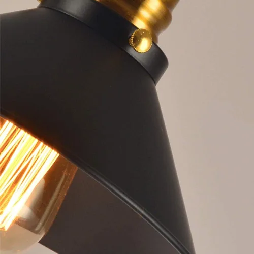 Miniatura 6 de Adjustable Horn Pendant Light Fixture - Retro Iron Chandelier for Living Room, Restaurant, Café, and Loft Spaces(Diameter: 22cm)