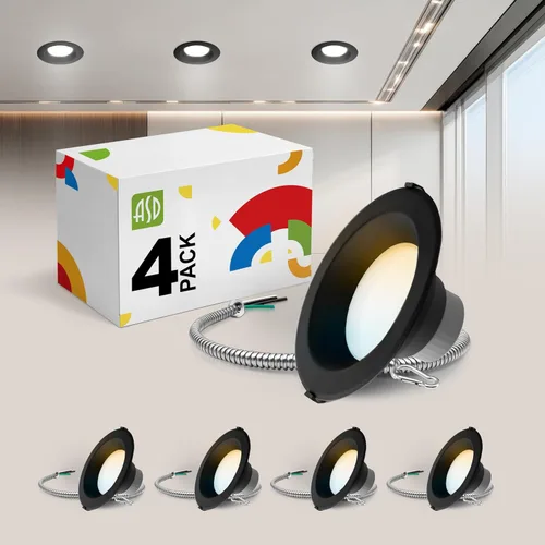 Miniatura 13 de ASD Downlight LED comercial sin lata de 4 pulgadas, iluminación ajustable de potencia de 7/10/13W, lámpara de techo empotrable redonda regulable, 5