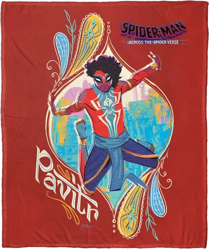 Miniatura 18 de Northwest Spider-Man - Manta de seda táctil, 50 x 60 pulgadas, color verde Spider Punk Araña Punk Verde