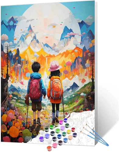 Miniatura 44 de TUMOVO Pintura por números para niñas con flores para adultos, principiantes, mujeres rodeadas de abejas, pintura acrílica por números, pintura