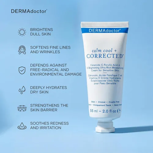 Miniatura 4 de DERMAdoctor Crema Sérum de Ceramida para Barrera Cutánea, Crema Facial con Vitamina C Formulada por Dermatólogos con Ácido Ferúlico + Aceite