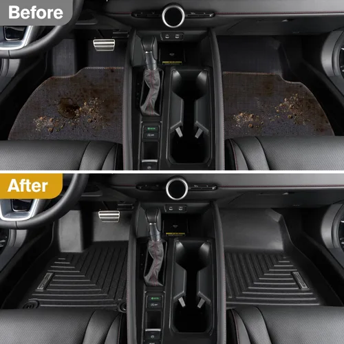 Miniatura 7 de Alfombrillas para Nissan Armada/Infiniti QX80 2025 2026 (7/8 pasajeros), protección para todo tipo de clima, forros de suelo de 1ª y 2ª fila