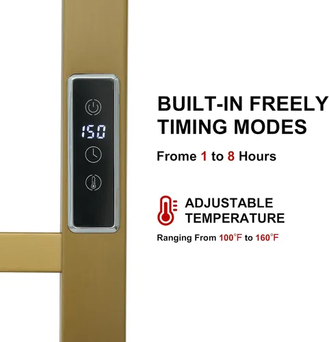 Miniatura 2 de Toalleros térmicos para baño, calentadores eléctricos de toallas para montar en la pared con temporizador y control de temperatura, calentador