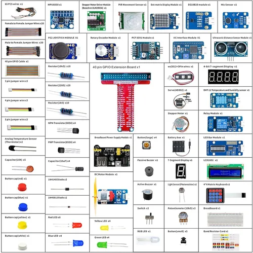 Miniatura 2 de Adeept Kit de inicio actualizado para Raspberry Pi 4 3 B+ B 3B 3B+ 2B, código Python C, 40 proyectos, kit educativo STEM, kit de iniciación integral