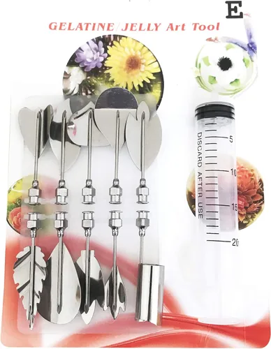 Miniatura 6 de Woohome Herramientas de pastel de arte, herramientas de gelatina 3D, incluye 60 herramientas de gelatina y boquillas de pastelería para decoración