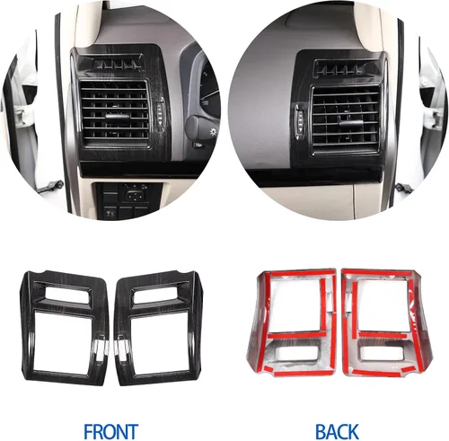 Miniatura 5 de Ajuste para Toyota Land Cruiser Prado FJ150 150 2018 marco de cubierta de ventilación de salida de aire acondicionado lateral de automóvil, cubierta