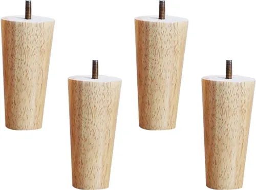 Miniatura 8 de Patas cónicas de madera maciza, patas de mesa de centro con rosca M8, patas de mesa de café, patas de sofá de bricolaje, patas de soporte