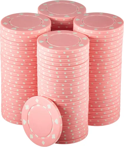 Miniatura 6 de Paquete de 100 fichas de póquer adecuadas, juego de fichas de calidad de casino de 0.41 oz, fichas de póquer en blanco no denominadas, perfectas