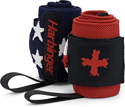 Miniatura 5 de Harbinger Red Line - Muñequeras de levantamiento de pesas de 18 pulgadas para hombres y mujeres (par)