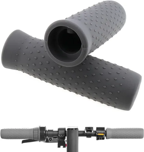 Miniatura 5 de Agarradera de manillar 1 par de mango de silicona para mango de repuesto accesorios para scooter eléctrico Ninebot MAX G30, gris