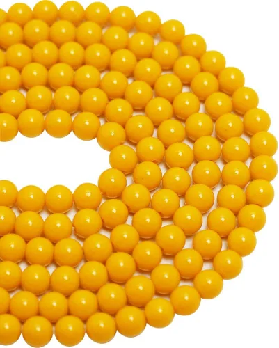 Miniatura 11 de ZH118 - Juego de 600 cuentas de vidrio de 0.394 in, hechas a mano, redondas, lisas, sueltas, cuentas kawaii, a granel para manualidades, joyería