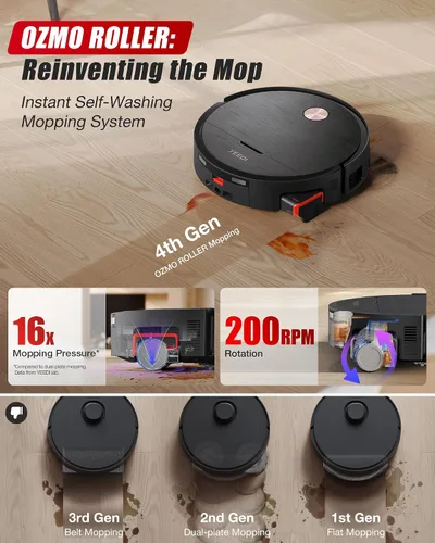 Miniatura 3 de Yeedi S16 Plus Robot Aspiradora y Trapeador con Estación Omni Automática, Succión de 16,600Pa, Mopa Autolavadora OZMO, ZeroTangle 3.0, Elevación