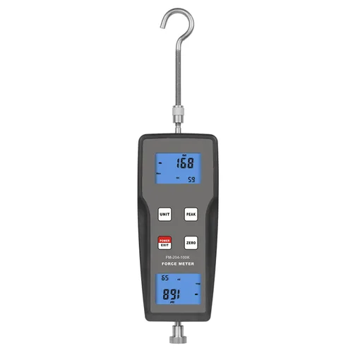 FM-204-100K (980N/100kgf/220Lbf) Medidor de Fuerza Digital Calibrador de Empuje y Tracción Dinamometro, Modo Pico/Seguimiento, Precisión de 0.5%