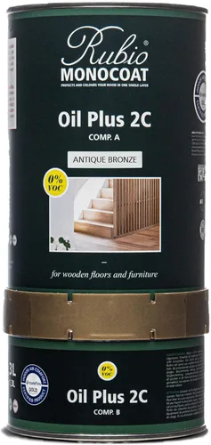 Miniatura 90 de Rubio Monocoat Tinte y acabado para madera de 650 pies cuadrados - Niebla Oil Plus 2C Aceite de linaza de secado rápido, ecológico