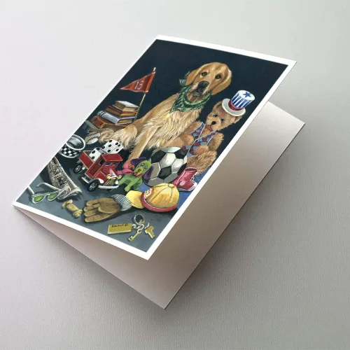 Miniatura 54 de Caroline's Treasures PPP3013GCA7P - Tarjetas de felicitación y sobres para mascotas de Basset Hound Teacher, paquete de 8 tarjetas en blanco