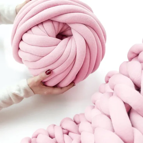 Miniatura 11 de Hilo para tejer con los brazos para hilo grueso, ganchillo tubular gigante para hacer mantas DIY, tejido a mano con nudos trenzados, manta lavable