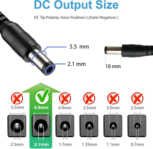 Miniatura 4 de PAUTIX - Adaptador de fuente de alimentación de 24V CC 24V 2A 48W Transformador de controlador LED de bajo voltaje con enchufe US de 5.5 x 2.1mm