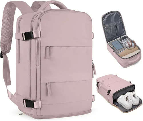 Miniatura 58 de coofay Mochila de viaje, para laptop, unisex, aprobada para aviones, bolsa de mano, equipaje, para artículos personales, para debajo del asiento