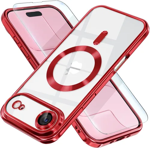 Miniatura 87 de Misea Funda magnética para iPhone 14 compatible con MagSafe [nunca amarillenta] [protección contra caídas de grado militar] protector completo