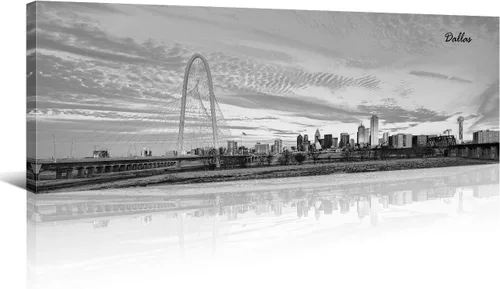 Miniatura 49 de Atlanta Skyline - Arte de pared para sala de estar, lienzo de paisaje urbano, decoración moderna para el hogar, imágenes panorámicas, edificio