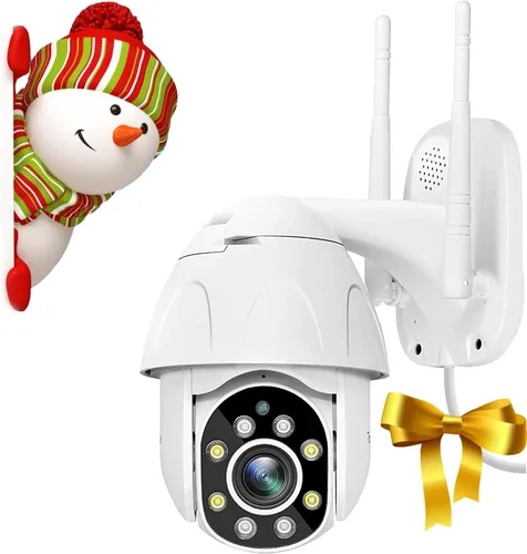 Cámara de seguridad para exteriores, cámara de vigilancia 1080P con control horizontal de 355° y vertical de 90°, ideal para monitoreo de jardín,