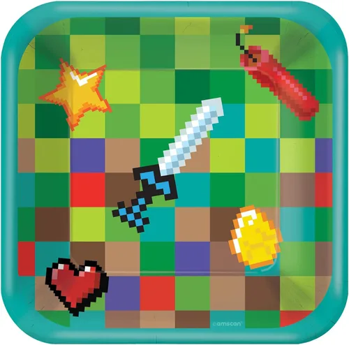 Miniatura 3 de Amscan Bluey - Platos cuadrados, 7 pulgadas (paquete de 8), duraderos y coloridos esenciales para fiestas, perfectos para celebraciones de niños