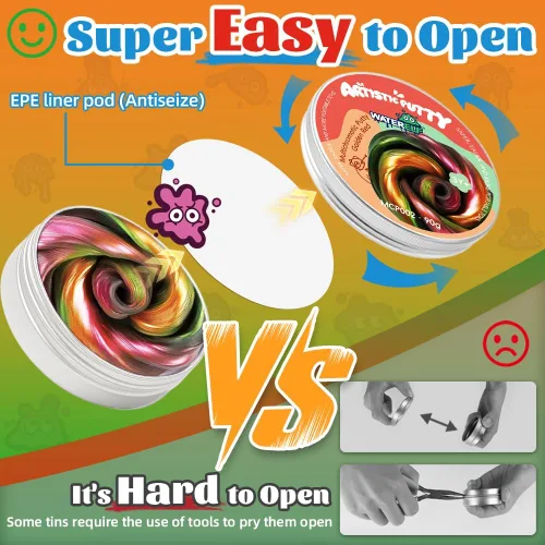 Miniatura 5 de WATERELF Masilla de slime Galaxy para niños, regalo del día del niño, juguetes sensoriales para terapia artística, juguetes para niños y niñas, Rojo