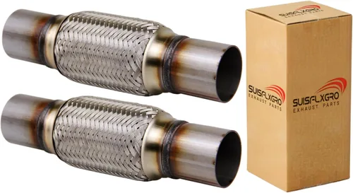 Miniatura 20 de Tubo Flexible de Escape SUISFLXGRO Tipo Universal 100% Acero Inoxidable Para Vehículos Pesados y Coches (1 Pieza, 1.75X6X10)