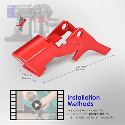 Miniatura 7 de Interruptor de gatillo metálico V7 V8 mejorado compatible con accesorios de reparación de aspiradoras Dyson V7 V8, piezas de repuesto de botón