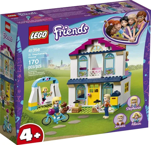 Miniatura 4 de LEGO Friends 4+ Stephanie's House 41398 Mini Doll's House, permite que los niños jueguen roles familiares y amigos Stephanie, Alicia y James