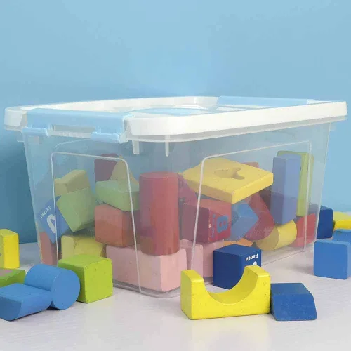 Miniatura 6 de Paquete de 6 cajas de almacenamiento con cierre transparente, contenedor de almacenamiento pequeño con asa