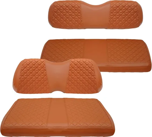 Miniatura 14 de XUANYUDG0769 Fundas de Asiento Delantero y Trasero para Carrito de Golf para EZGO TXT/RXV Club Car DS/Precedent Yamaha G29, Hechas de Vinilo