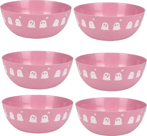 Miniatura 15 de 6 cuencos de Halloween para dulces grandes, cuencos de plástico para dulce o truco, cuenco de plástico reutilizable para suministros de fiesta