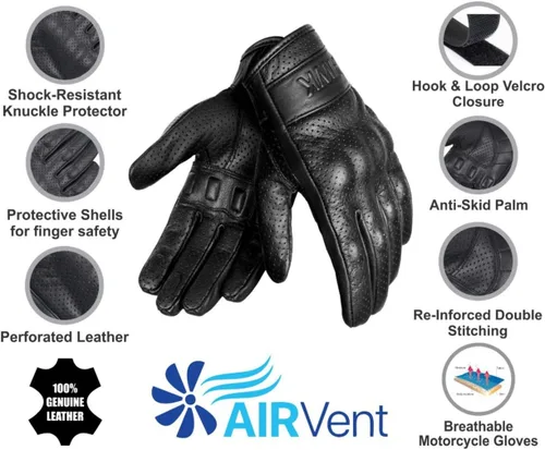 Miniatura 3 de HWK – Guantes de cuero para motocicleta para hombre, motocross, motocicleta, táctica, motociclista, para conducir, carreras