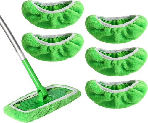 Miniatura 11 de 6 almohadillas de microfibra reutilizables compatibles con Swiffer Sweeper, paños de barrido en seco y paños húmedos, almohadillas lavables
