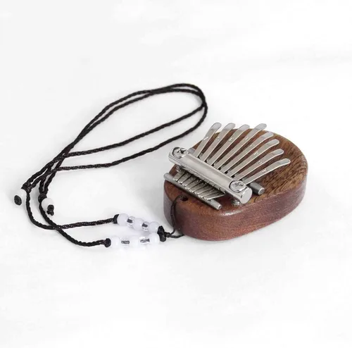 Miniatura 2 de 8 teclas mini kalimba exquisito dedo pulgar piano marimba musical buen accesorio colgante regalo