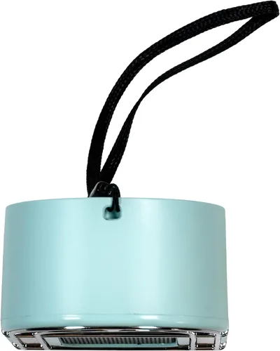 Miniatura 11 de Crosley CR3046A-AB Mini Jukebox Altavoz Bluetooth portátil con luces LED y micrófono, azul aguamarina Azul Aqua