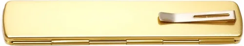 Miniatura 5 de Calabria Gafas de lectura de metal delgado de diseño plano de pliegue rápido para hombre, con aumento de bolsillo, anteojos compactos, portátiles