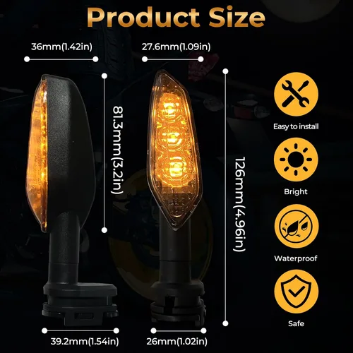 Miniatura 6 de Luces de señal de giro para motocicletas, compatibles con Yamaha YZF R6 R1 R3 R7 MT09 MT07 Tenere 700 XJ6 Tracer 900 FZ25 FZ6 FZ1 MT-03