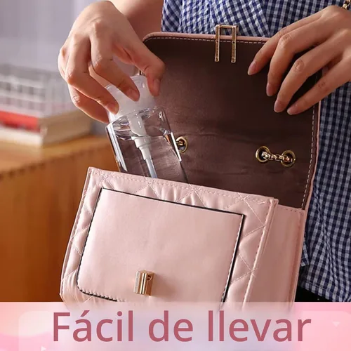 Miniatura 6 de Paquete de 3 dispensadores de bomba de empuje hacia abajo, botellas vacías de tapa de presión, recipientes para quitaesmalte de uñas, removedor