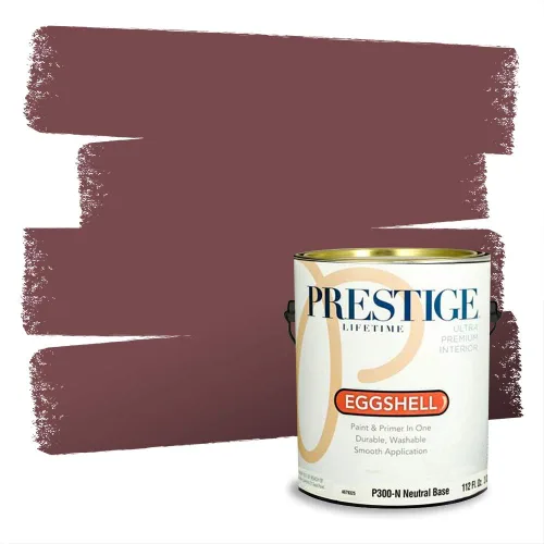 Miniatura 393 de Prestige Paints Pintura exterior e imprimación en uno, 1 galón, plano, coincidencia comparable de Valspar* Amber Rose*
