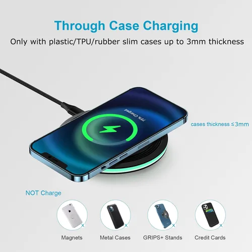 Miniatura 3 de Cargador inalámbrico de teléfono de 15 W para Samsung Galaxy S26 S26+ S25 FE Edge Plus Ultra S25+ S24 S23 S22 S21 S20 Ultra 5G FE S10 S9 S8 S7 S6