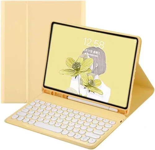 Miniatura 14 de Funda de teclado para iPad Air de 13 pulgadas (M4-2026, M3-2025, M2-2024)/Pro de 12.9 pulgadas (6ª, 5ª, 4ª generación, 3ª generación), funda de Azul
