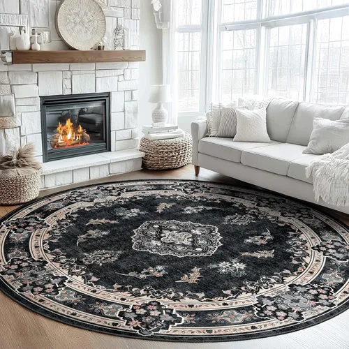Miniatura 77 de MUJOO Alfombra Pasillo Runner 2'x8' Azul Gris Alfombras Largas Boho Lavable a Máquina Antideslizante para Entrada Cocina Baño Dormitorio Retro Suave