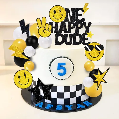 Miniatura 4 de 24 adornos para tartas de 1er cumpleaños, decoración hippie para cupcakes para boda, suministros de revelación de género (estilo 1)